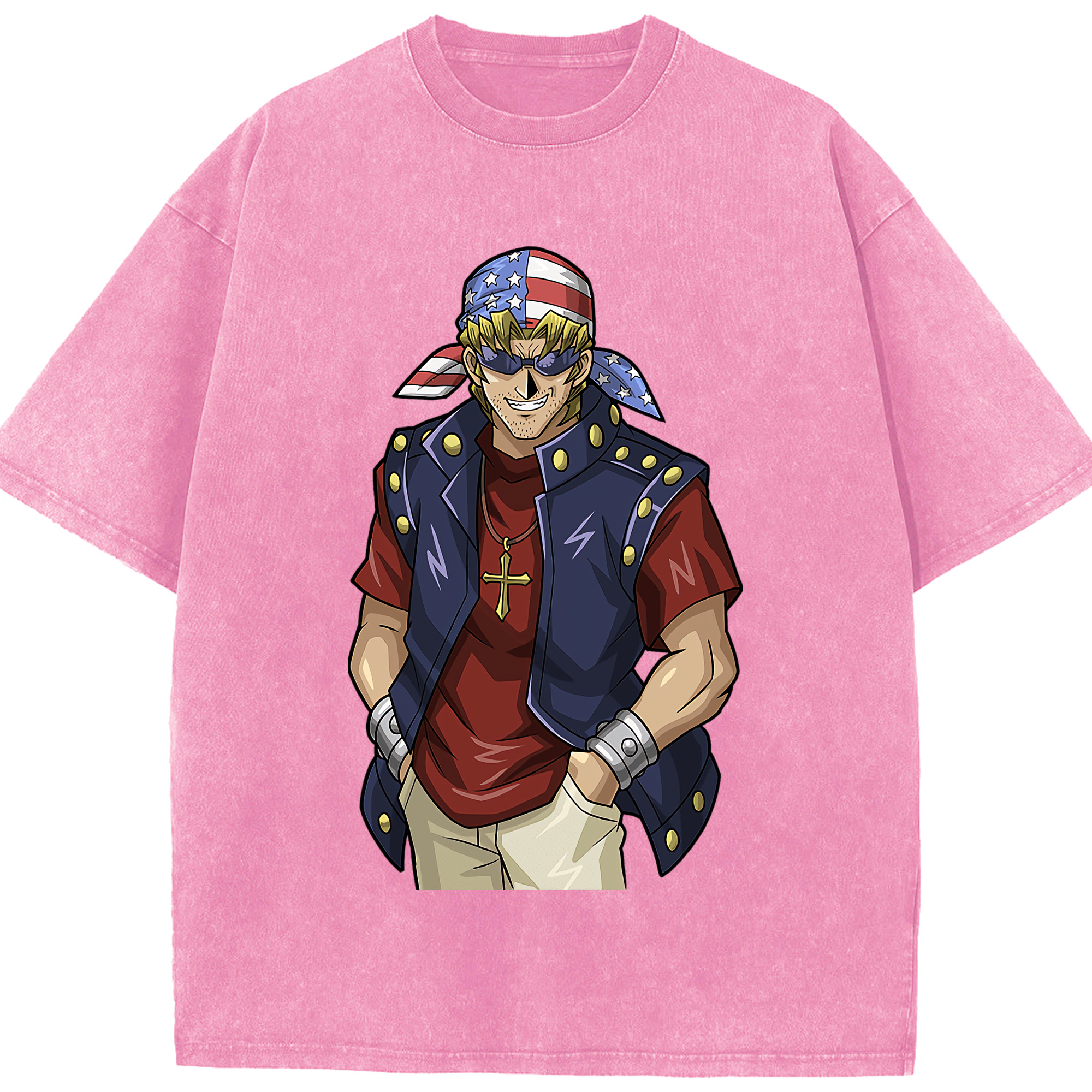 （画像用） 遊☆戯☆王 Yu-Gi-Oh! 綿100% ヴィンテージ風 半袖Tシャツ（フロントプリント）